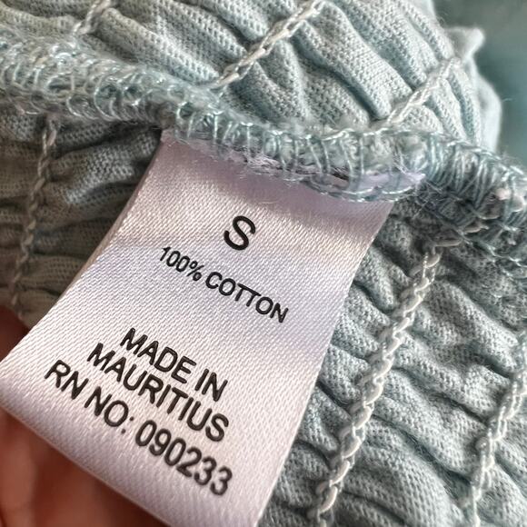 Blue Milkmaid Puff Sleeve Top Y2K Retro Cottagecore Soft Girl Small - Picture 6 of 8